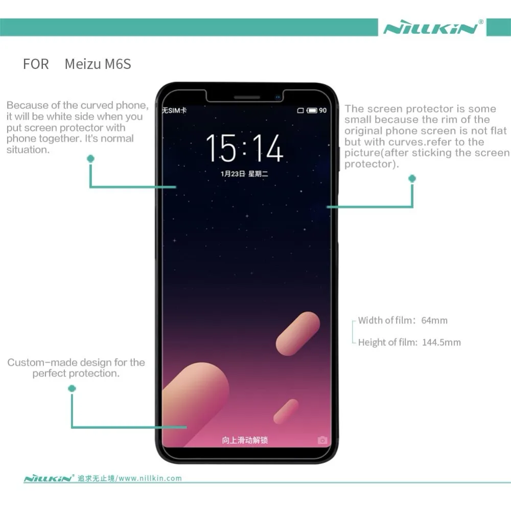 Nillkin для Meizu M6S пленка HD скраб протектор переднего экрана Защитная матовая