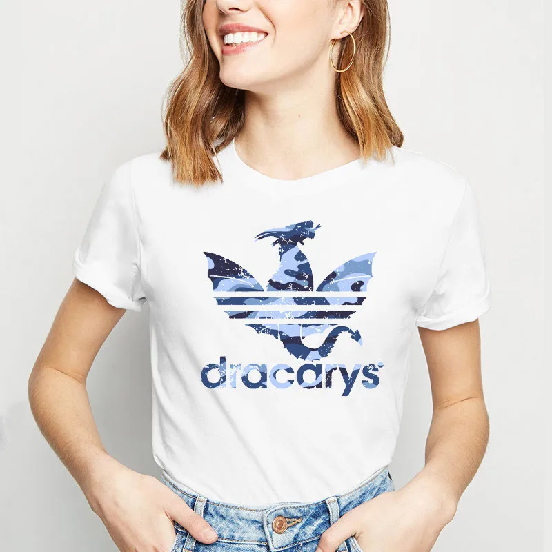 xb42209 Dracarys Футболка женская мама драконов белая с принтом vogue Футболка camiseta летние топы dracarys Винтажная Футболка femme mujer - Цвет: xb42209