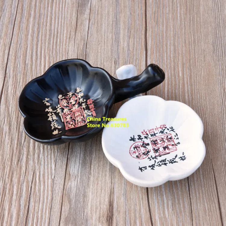 Tanie 1 Sztuka, Ceramiczny Atrament Danie Płyta Farby Chiński Pędzel Penholder Artykuły Szkolne Do Plastyki