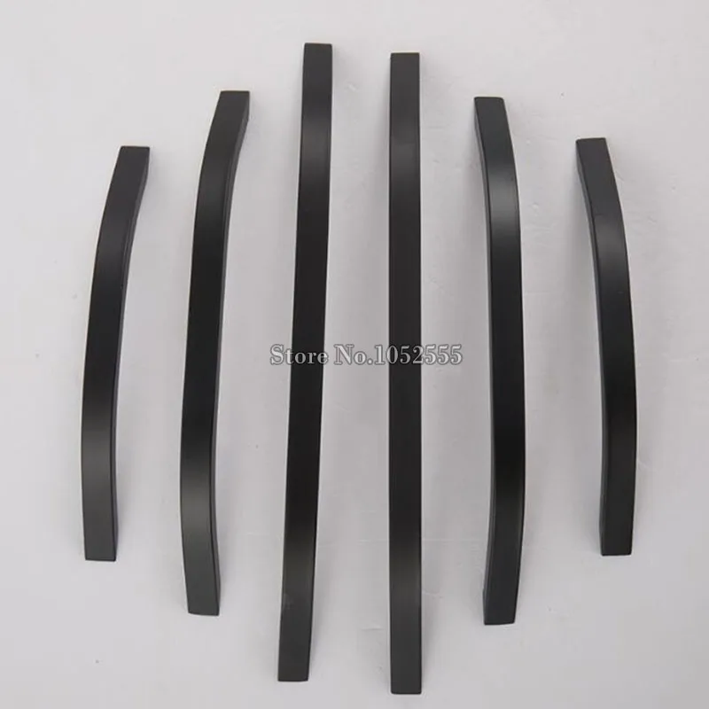 Ручки и ручки для кухонного шкафа 10 шт. черные мебельные выдвижной ящик 96 мм/128