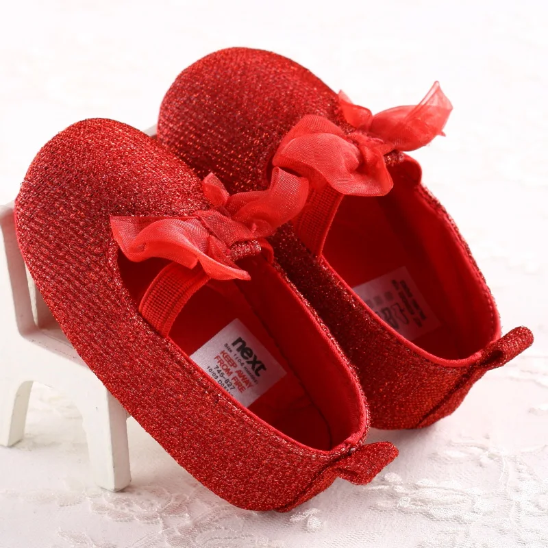 

Female baby 0-1 years old bow princess shoes soft bottom baby toddler shoes