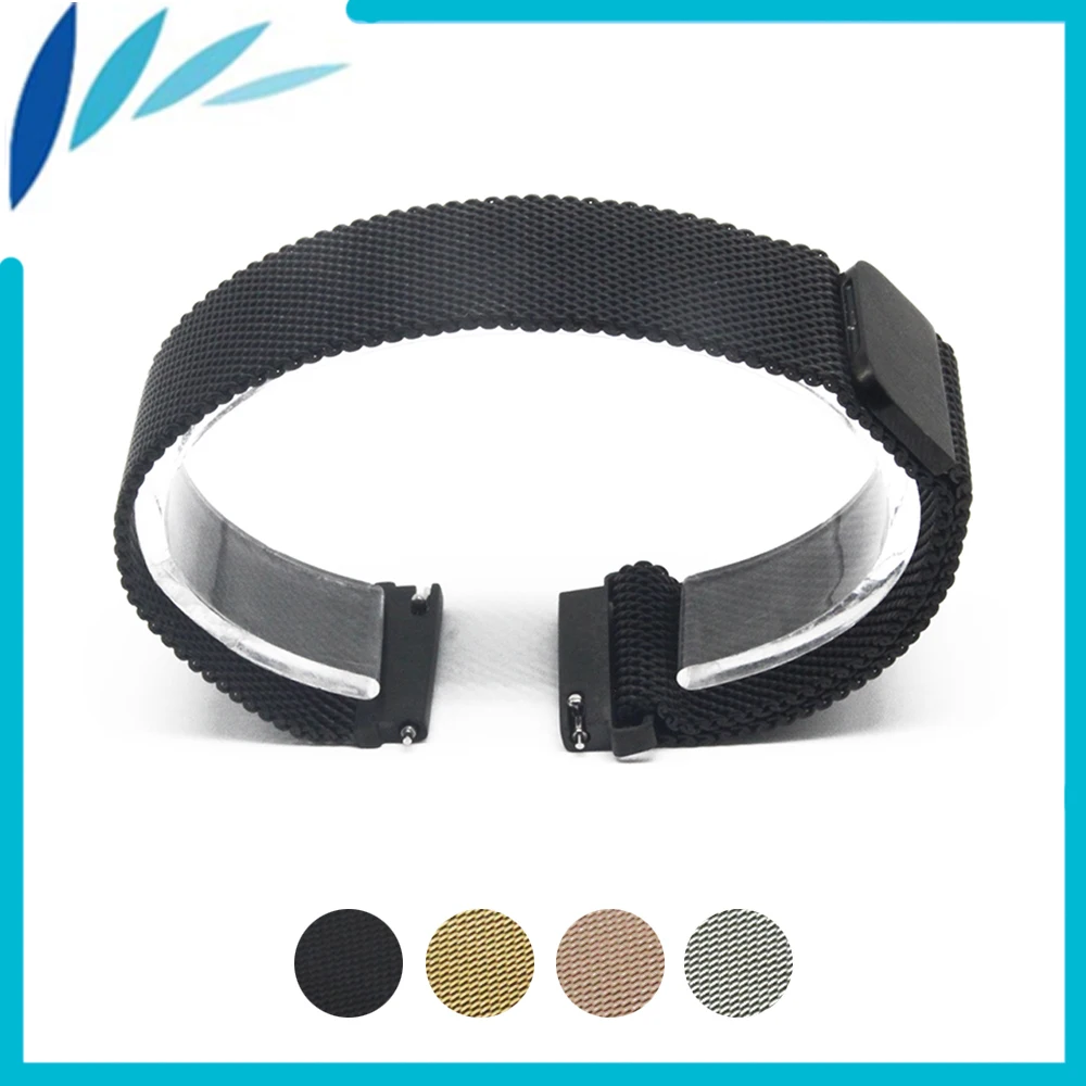 

Stainless Steel Watch Band 20mm 22mm for Pebble Time / Round / Steel / Bradley Timepiece Magnetic Clasp Strap Loop Belt Bracelet