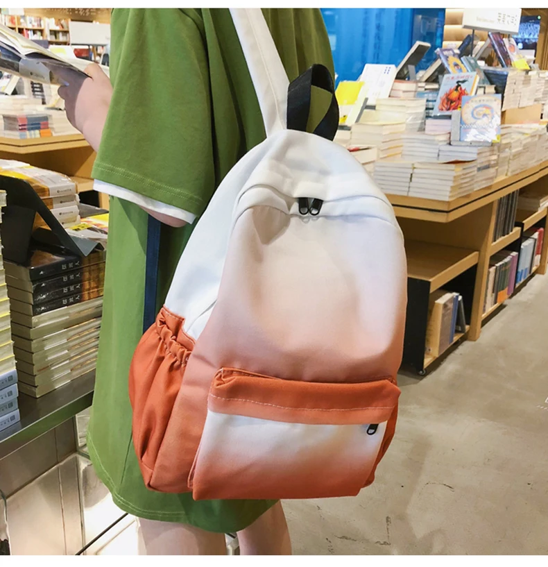 Корейский школьный рюкзак для студентов японский с плавным переходом цвета