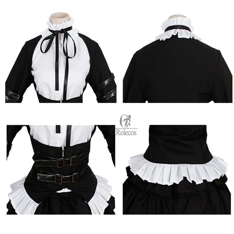 ROLECOS Fairy Tail Эрза Скарлет косплей костюм Готическая Лолита платье для женщин горничной косплей костюм аниме Хэллоуин Вечерние