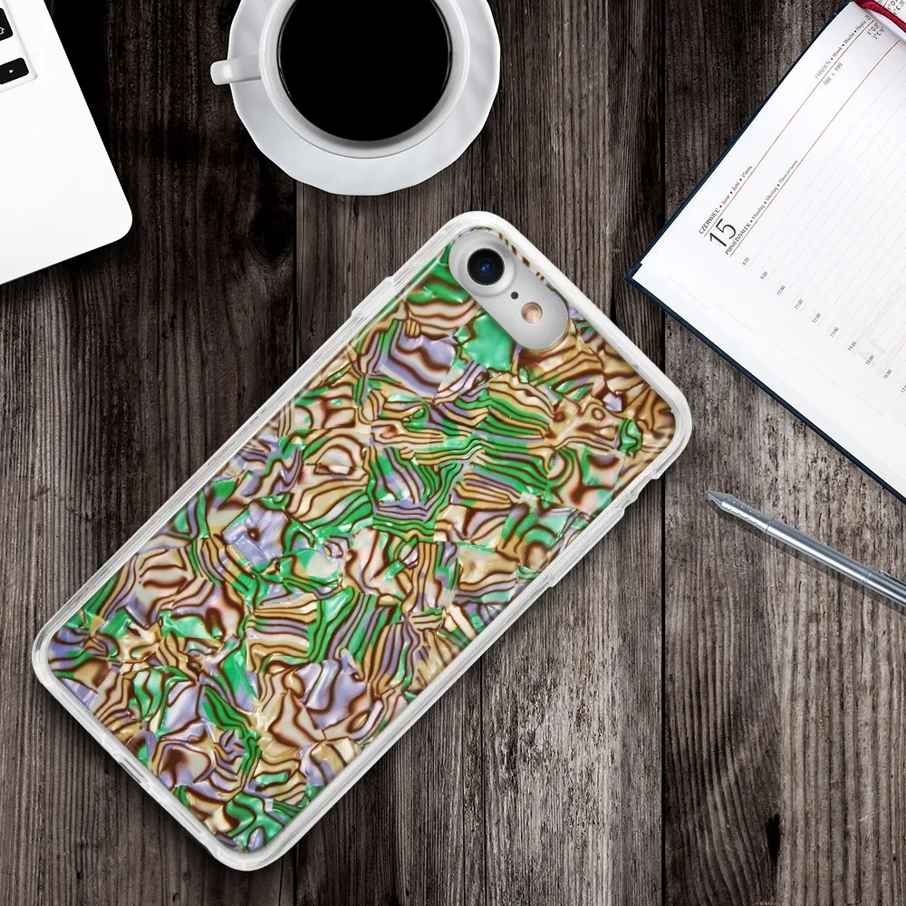 6 7 8 6/7/8 Plus Seashell Phone Case Hard Plastic Back Cover for iPhone plus Ultra Slim TPU Capa |