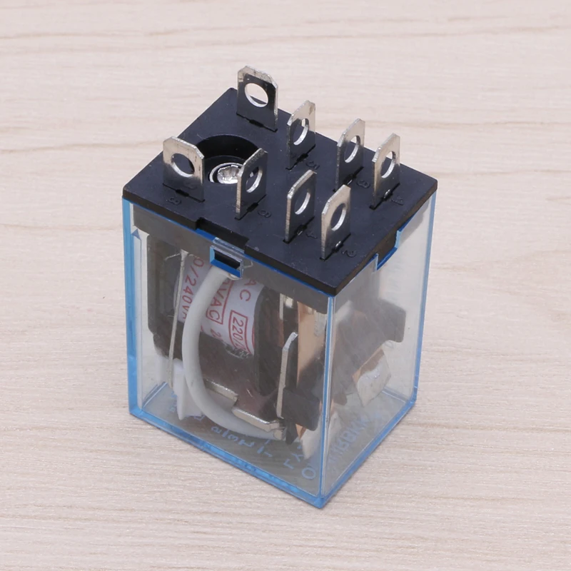 LY2NJ 220В AC катушка 10А 240В реле мощности DPDT Светодиодная лампа Новая # L057 новая