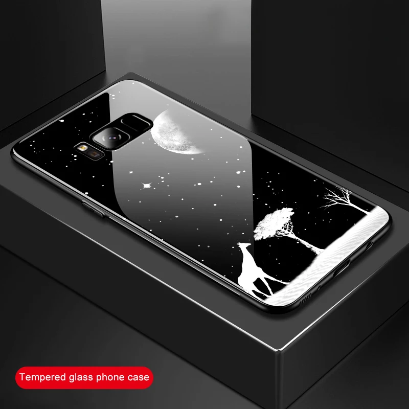 EKDME чехлы для телефонов из закаленного стекла для Samsung Galaxy S8 S9 Plus Note 8, чехол, мягкий силиконовый бампер для Samsung S9 Plus - Цвет: 07