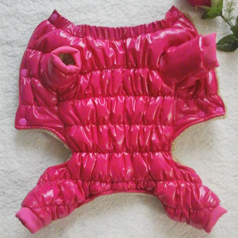 Зимняя одежда для собак маленьких пальто куртка из искусственной кожи