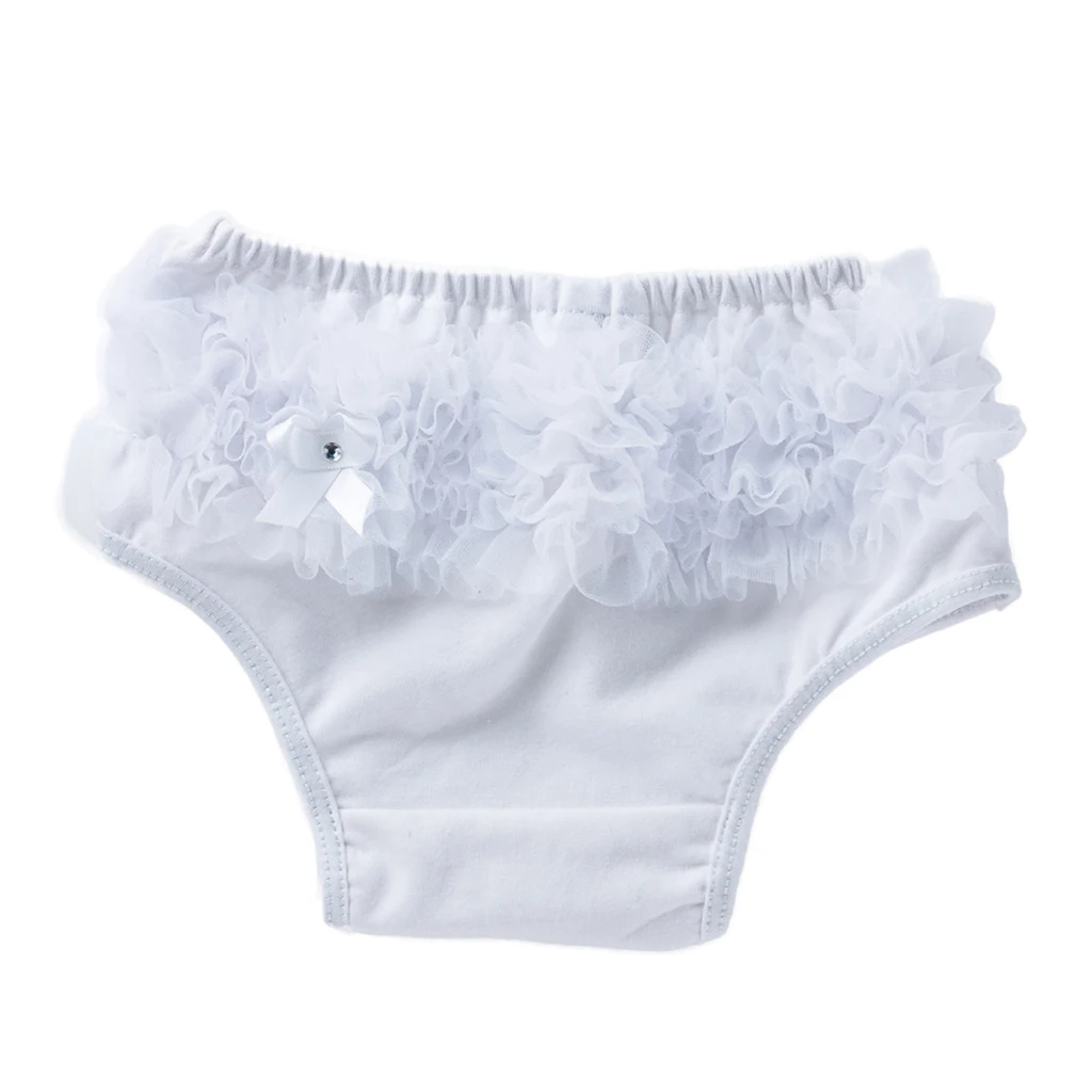 L for 6-12 Months Хлопковые кружевные штанишки на подгузники с оборками для новорожденных девочек 3-24 месяцев, трусики-черный/белый/розовый/красный на выбор - Цвет: L for 6-12 Months