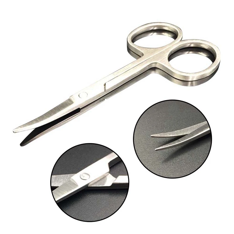 Профессиональные ножницы для бровей макияж маникюра кутикулы изогнутый педикюр