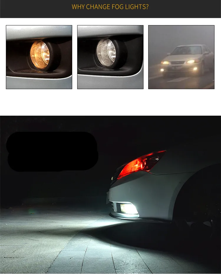 Автомобильный противотуманный светильник H16 H11 H8 4014 108SMD 10 Вт светодиодный для