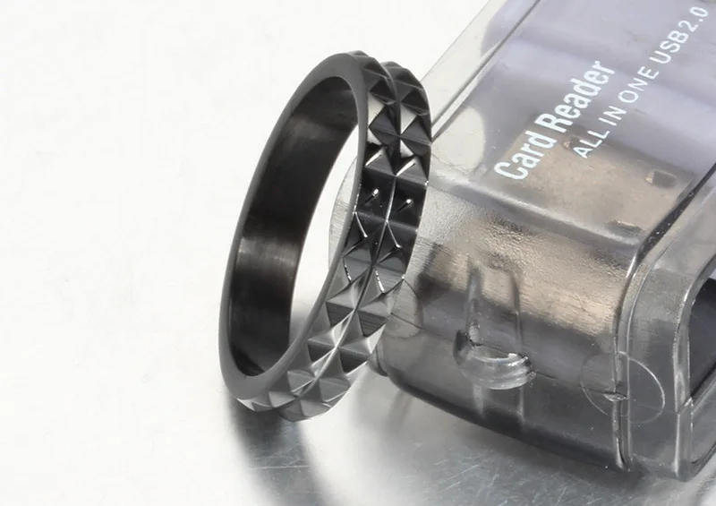 Байкер кольца для женщины черный панк rock винтажный кольцо ювелирные изделия 4 мм |