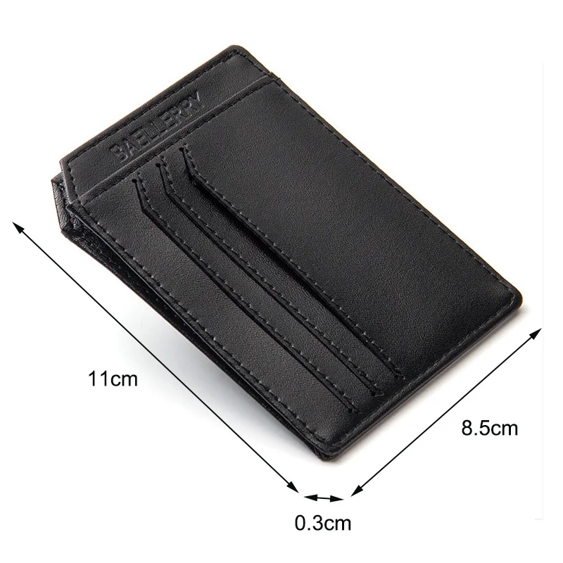 Новый тонкий деловой держатель для карт кошелек из искусственной кожи модный