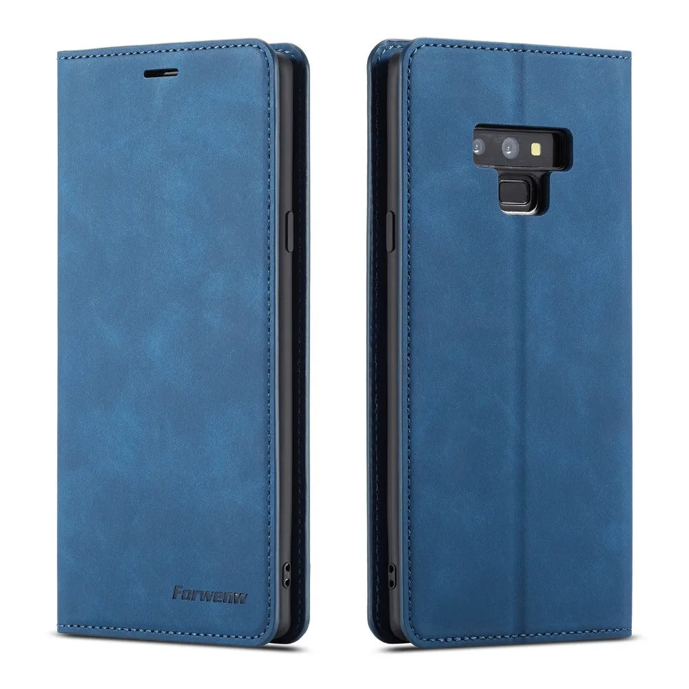 Ультрамагнитный флип чехол для Samsung Galaxy Note 9 20 S21 S20 Plus Ретро Чехол кобура из