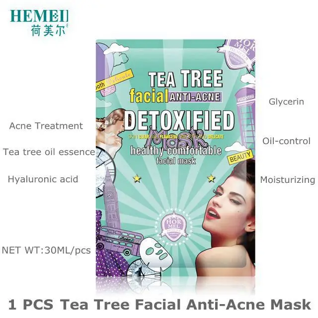 Acne Treatment HEMEIEL увлажняющая маска для лица Гиалуроновая глубина пополнения листа маска контроль масла Лечение кожи Корейская маска для лица Косметика - Цвет: Acne Treatment