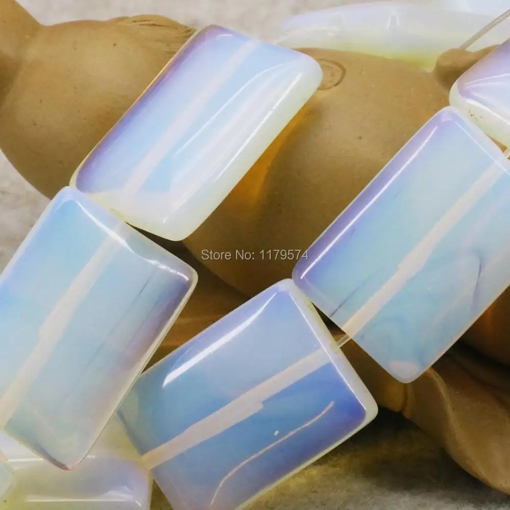Beautiful Elegant Sri Lanka Natural Opal Stone Crystal Loose Beads Rectangle Accessories Making Pendant Gift Jewelry 18x25mm | Украшения и