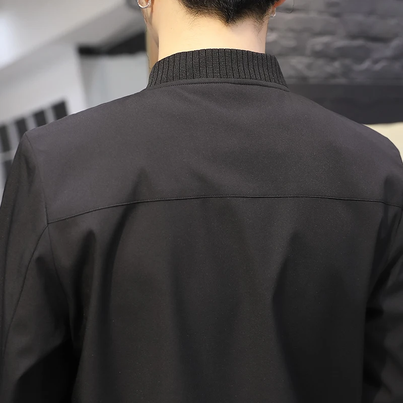

Wordless Brand Mens Jacket Slim Male Pilot Bomber Jackets Rib Sleeve Jacket New Epaulet Stand Collar Man Jacket Streetwear Coats