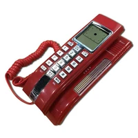 fashion caller id landline wall telephone hook small hotel portable telephones for home bussiness red blue telefonos fijos
