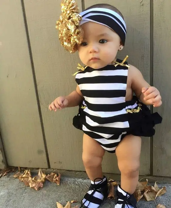 Детские комбинезоны для девочек костюмы в полоску с цветочным рисунком