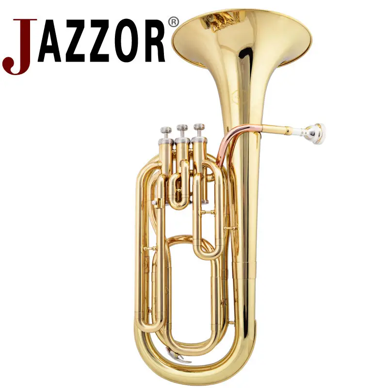 Профессиональный баритон Рог JAZZOR JZBT 300 B плоский Золотой/Серебряный латунный