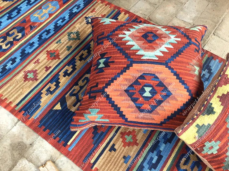 Традиционный узор Kilim индийская Геометрическая полоса одеяло для коридора