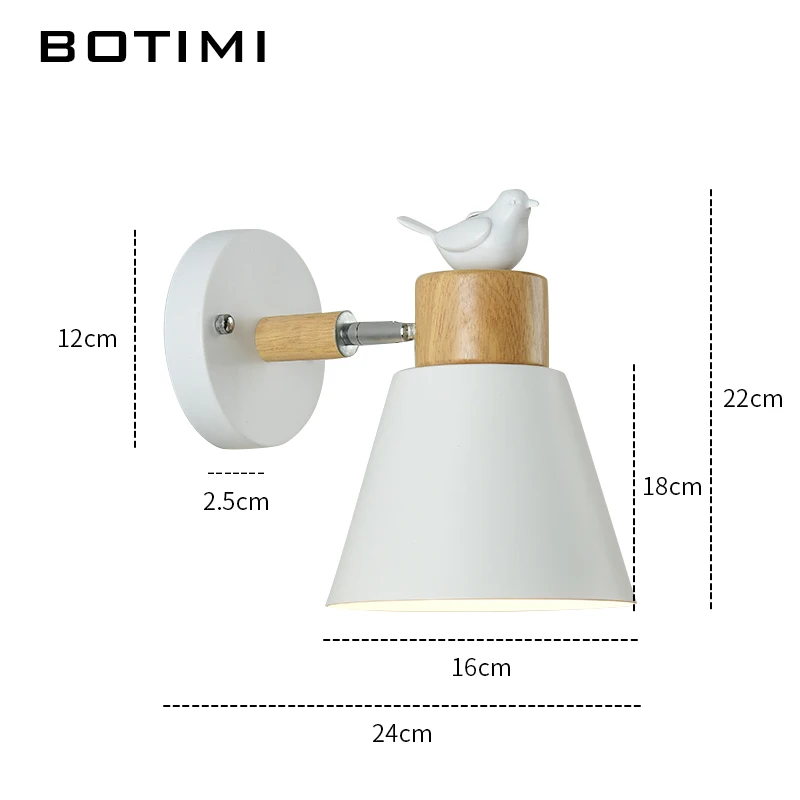 Настенный светодиодный светильник BOTIMI современное регулируемое бра для спальни