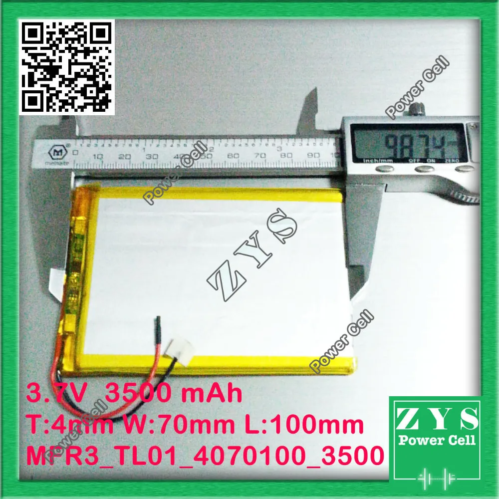 

3,7 в 3500 мАч (полимерная литий-ионная батарея) литий-ионная батарея для планшетного ПК 7 дюймов MP3 MP4 [4070100] Бесплатная доставка Размер: x 70x мм