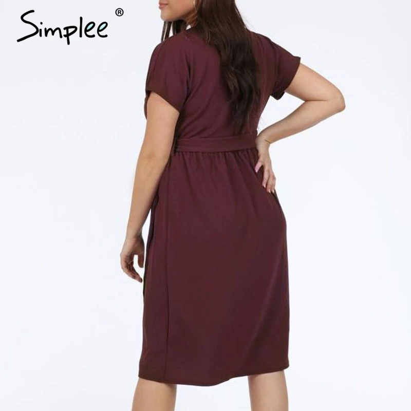 Женское летнее платье Simplee с коротким рукавом и V-образным вырезом 2019 пикантное