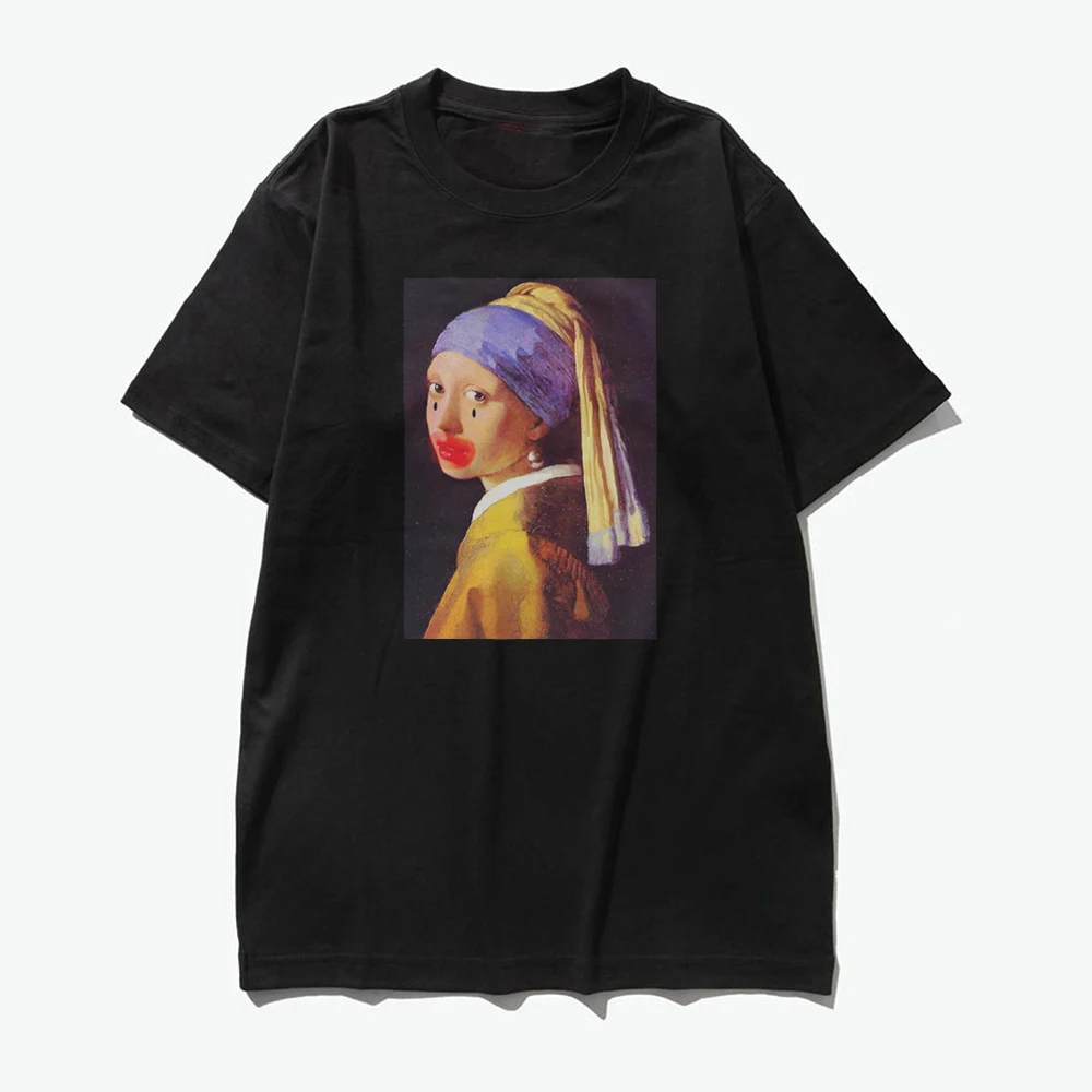 2019 Женская хлопчатобумажная рубашка забавная груша девушка Harajuku эстетика белая