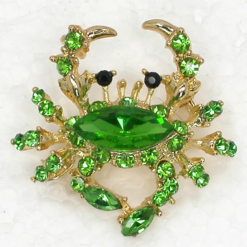 

Rhinestone Crab Pin brooches C786 K2