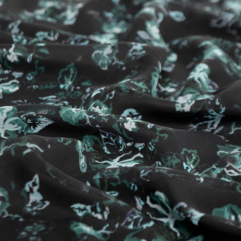 Цифровая чернильно струйная шелк жоржет ткань летняя тонкая перспектива шарф