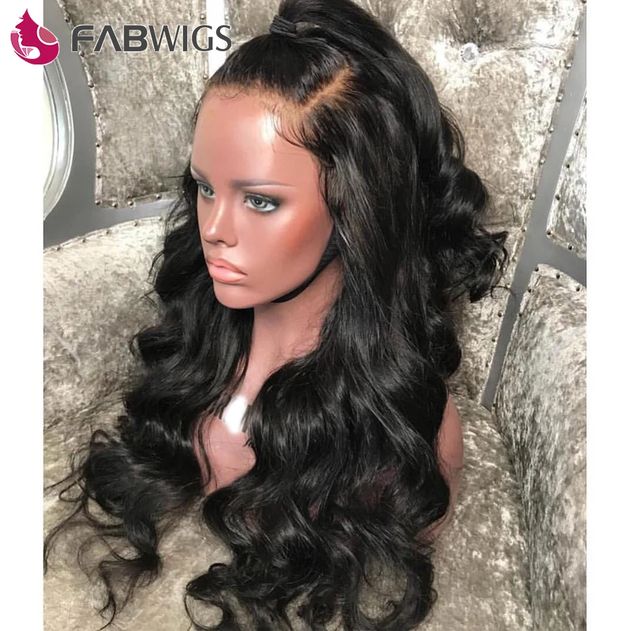 Парики из натуральных волос Fabwigs накладные волосы с детскими волосами 180%