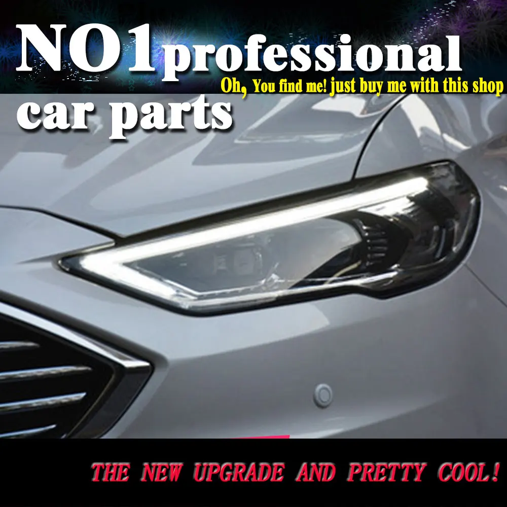 

car accessories 2017 For Ford Mondeo LED Headlight for Fusion Head Lamp LED Daytime Running Light LED DRL Bi-Xenon HID Front