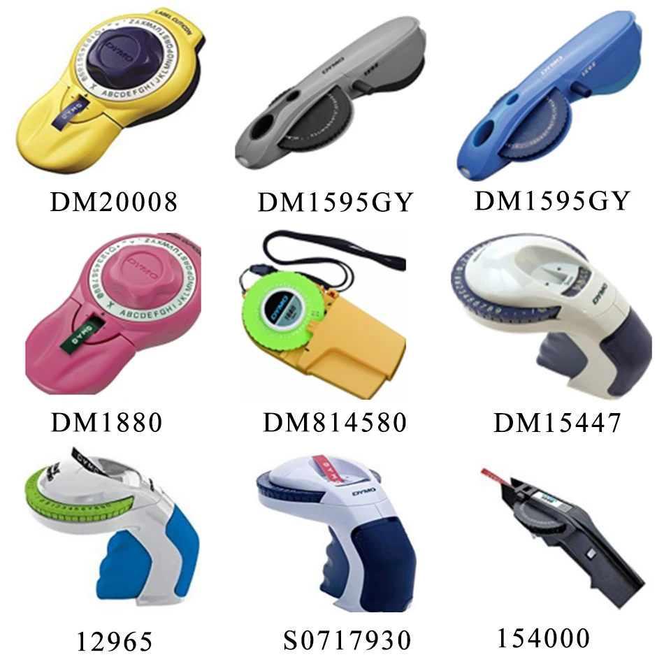 7 упаковок, совместимая с Dymo 3D лента с тиснением 9 мм* 3 м для Dymo Omega и Junior машина для тиснения этикеток для домашнего использования