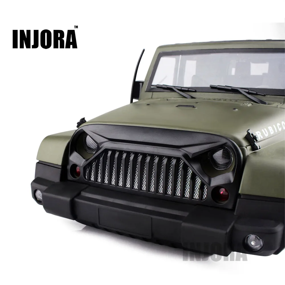 INJORA RC автомобильный воздухозаборник решетка Передняя лицевая капот двигателя для 1/10 RC Гусеничный осевой SCX10 90046 Jeep Wrangler Rubicon Корпус Корпуса