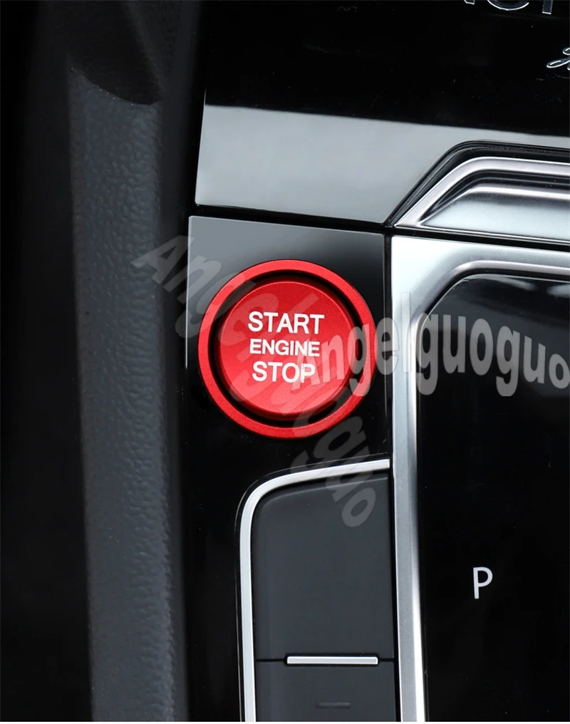 red START Engine Button Replace Cover STOP Key Accessories Switch Decoration Universal For Volkswagen Golf 7 Tiguan CC Passat - Название цвета: red