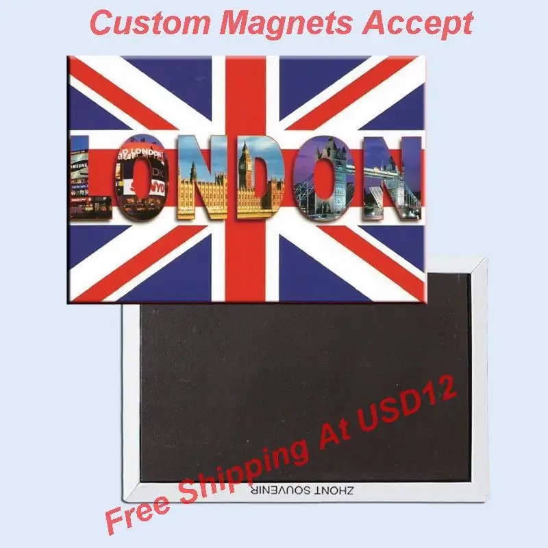 Туристические магниты 78*54 мм Union Jack Лондон жесткое украшение магнит на