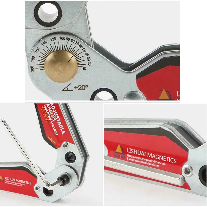 Novel Magnetic Welding Holder Adjustable Angles 20-200 Magnets Angle Clamp Locator Tools with Hex Wrench Shipping | Инструменты