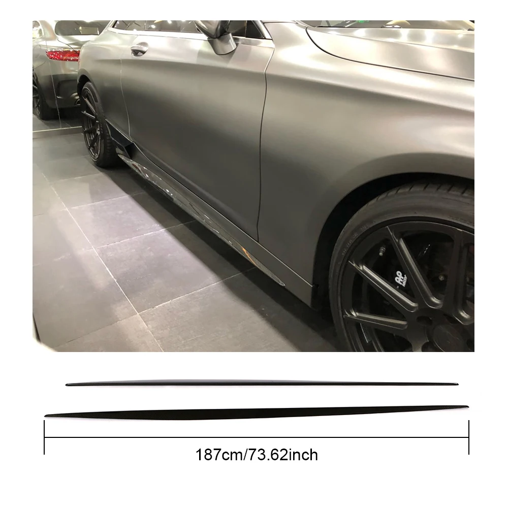 Боковая юбка наклейка из углеродного волокна для Mercedes Benz S500 S550 S560 S63 AMG S65 2 дверь 2014
