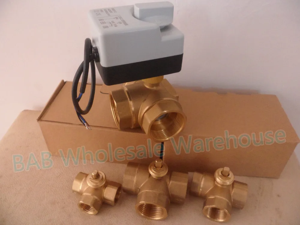 AC220 V DN15(G1/2 &quot) to DN32(G1 1/4&quot) 3 ходовой провода стандартный электродвигатель с ручной
