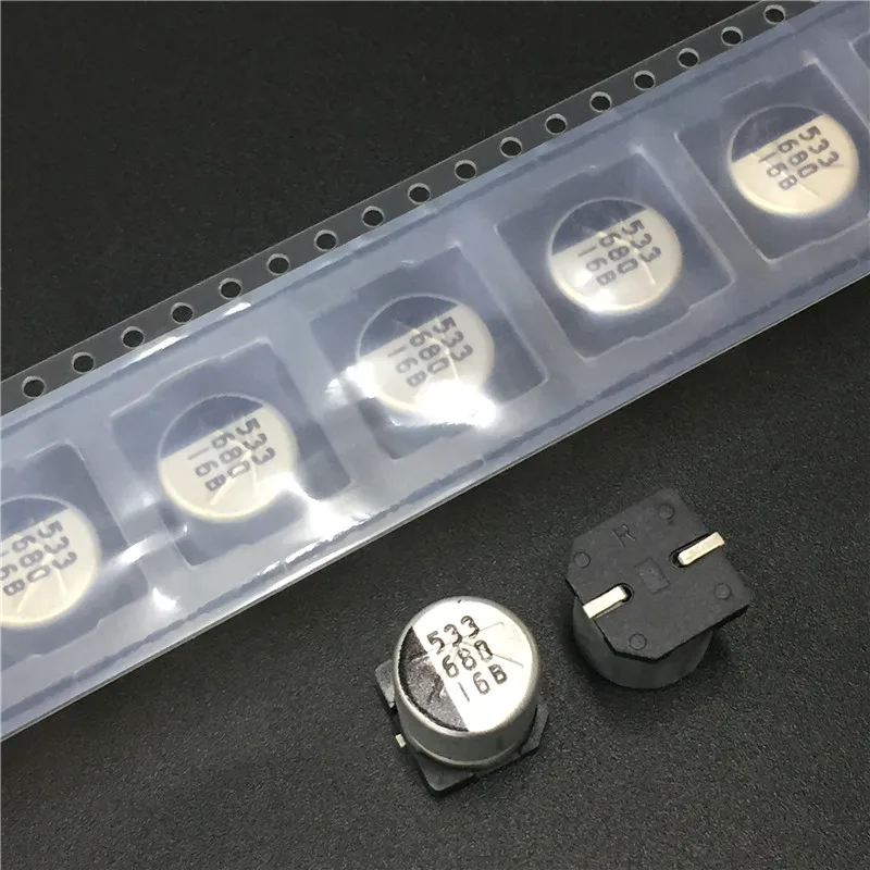 10 шт. 680 мкФ 16В японский NIC 10х10 5 мм 16V680uF чип Типа SMD аудио электролитический