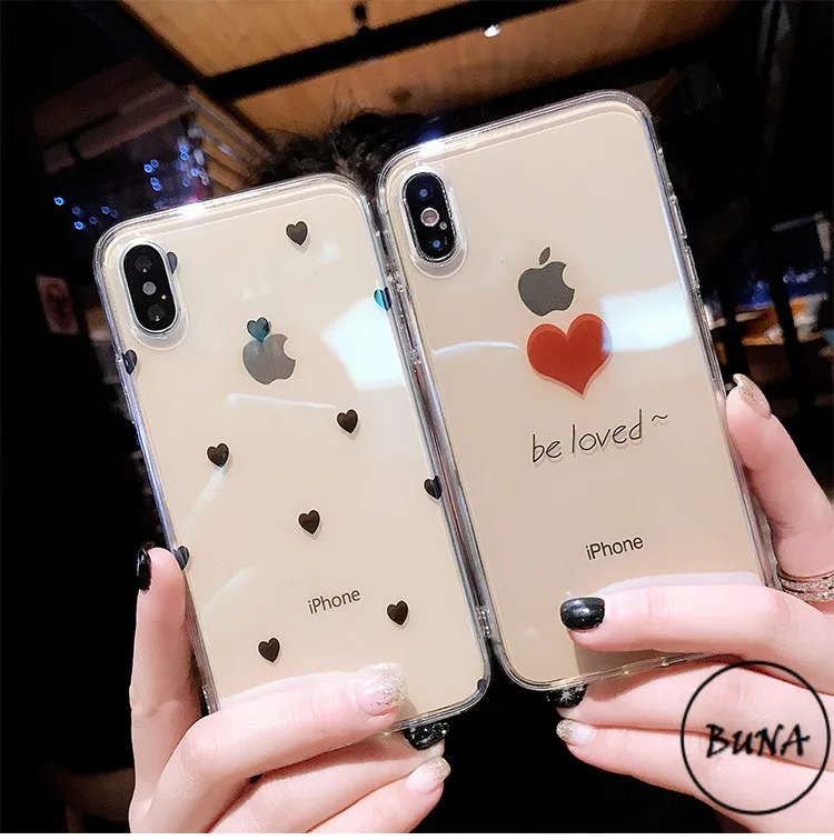 BUNA милый чехол для телефона с сердечками iphone X 7 Чехол 6S 6 8 Plus s Ультратонкий Мягкий