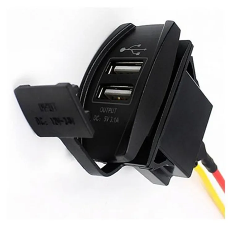 USB Автомобильное зарядное устройство адаптер питания 5V 3.1A универсальное двойное