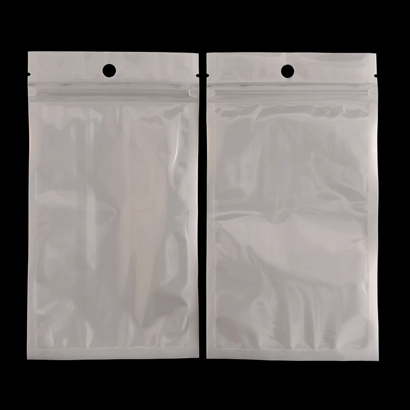 100 шт водонепроницаемые пластиковые пакеты на молнии Ziplock мешки пакет с висячим