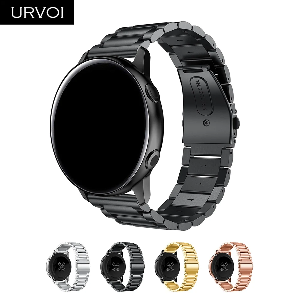 URVOI 3 ряда ремешок для Galaxy Watch активный из нержавеющей стали складная застежка