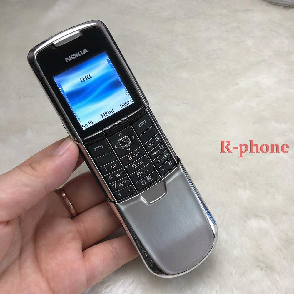 Полностью б/у NOKIA 8800 Классический мобильный телефон GSM трехдиапазонный разблокированный сотовый телефон и серебро