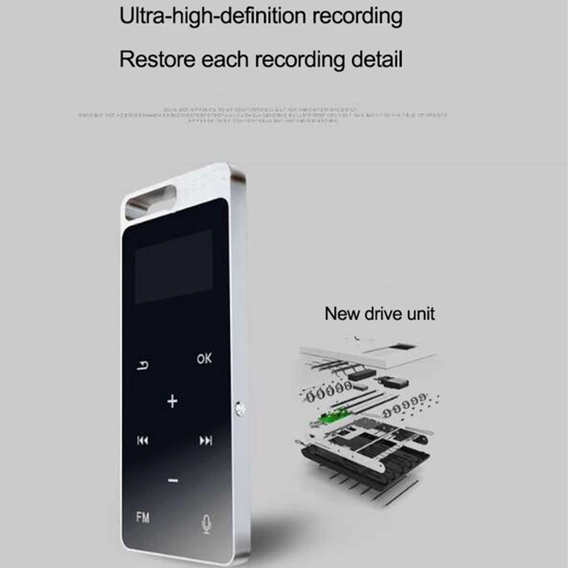 Оригинальный mp3 плеер Сенсорный экран ультра тонкий 8 ГБ MP3 музыки Playe с 1 дюймов