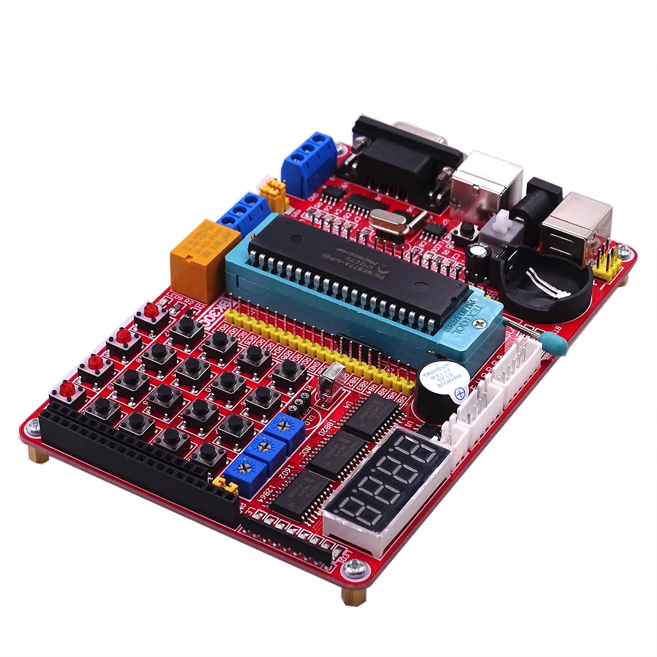 PIC MCU макетная мини-система PIC макетная плата+ микрочип PIC16F877A+ USB кабель