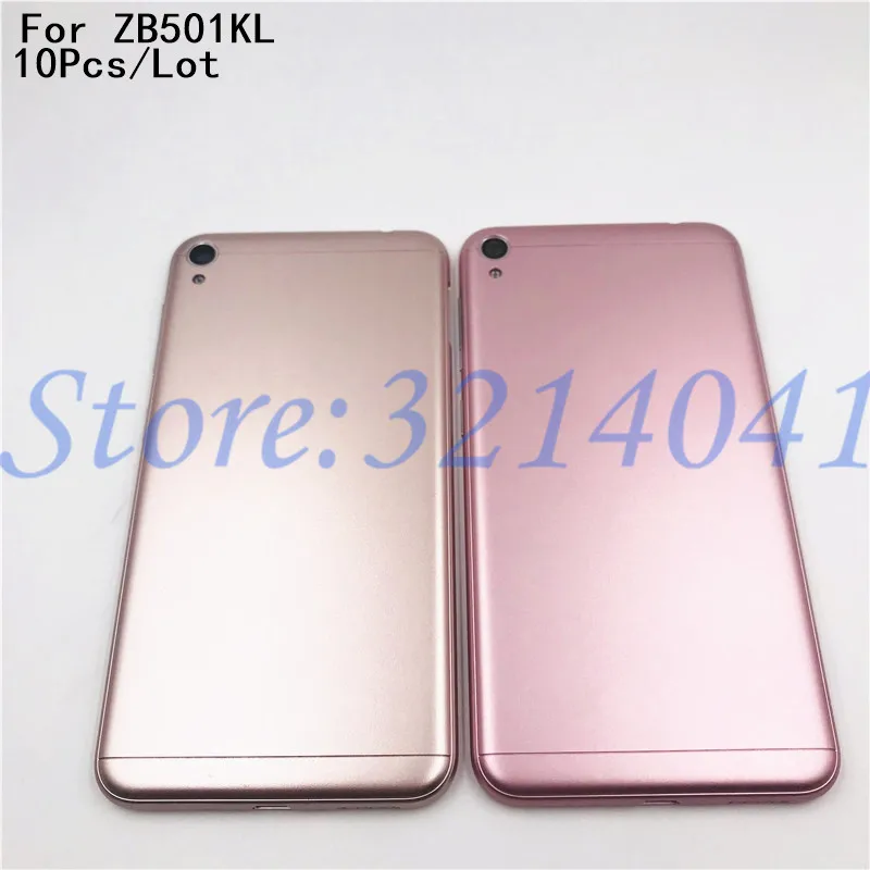 10 шт./лот задняя крышка для ASUS Zenfone Live ZB501KL с боковыми кнопками/стекло объектива +