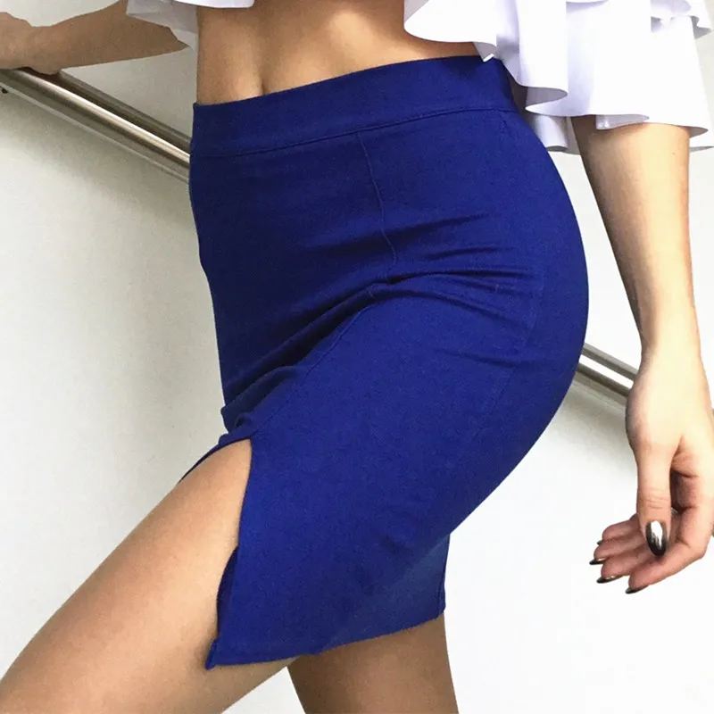 Женская мини юбка карандаш Colorfaith осенне зимняя с высокой талией офисная